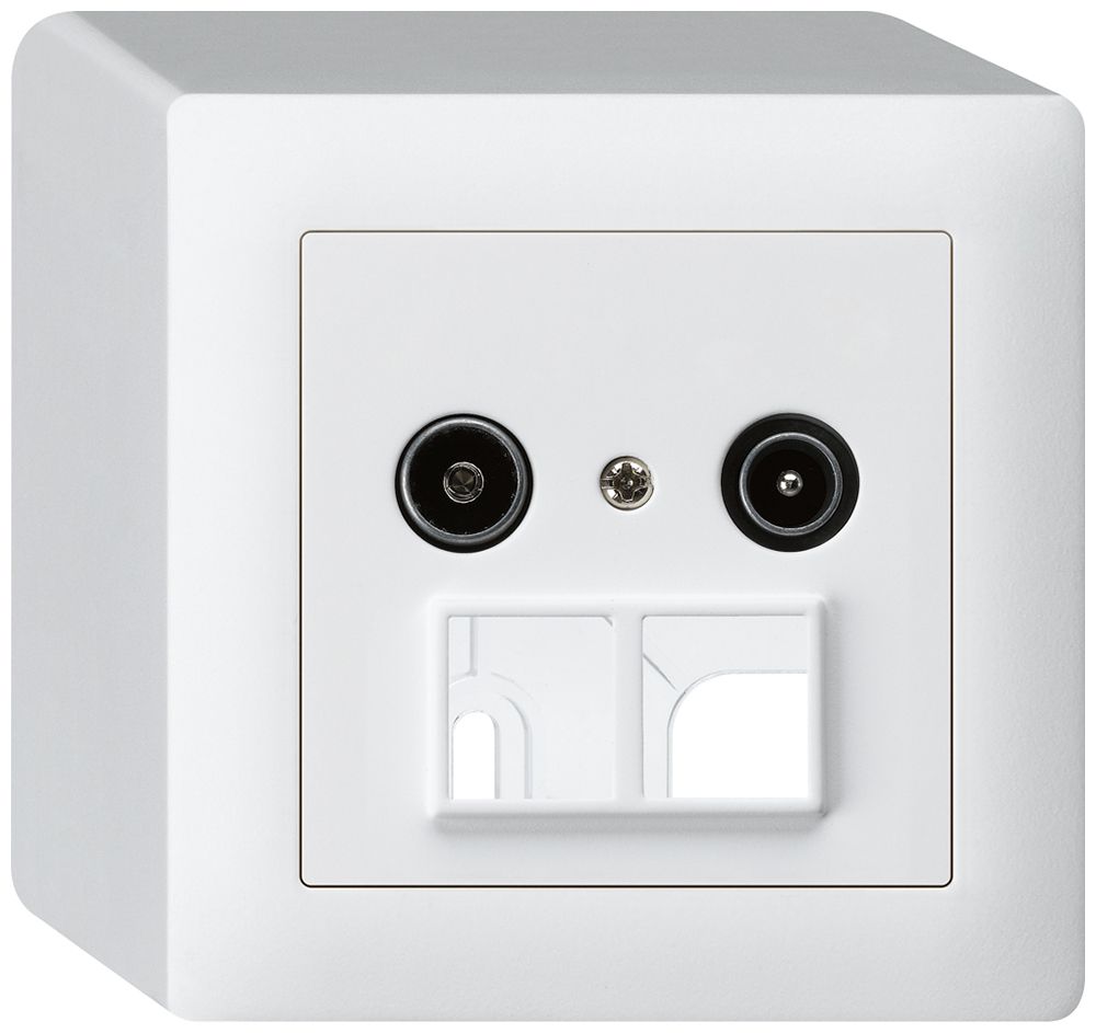 Prise d'antenne AP R/TV HMS kallysto 23dB blanc