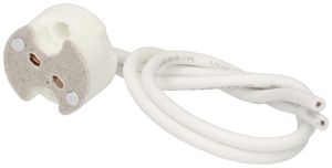 Fassung G4/G5.3/G6.35 Kunststoff weiss mit Anschlussleitung 140mm