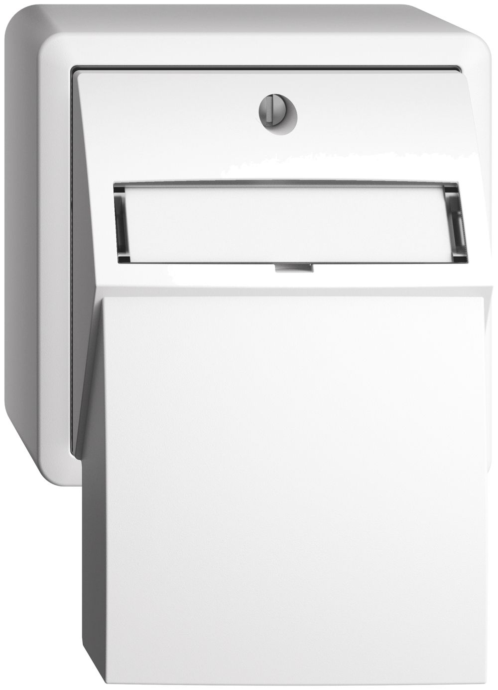 Kit de montage AP EDIZIOdue, avec capot de sortie droite, pour 2×Keystone, blanc