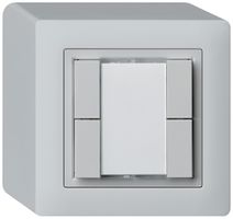 Poussoir universel AP 4×kallysto avec LED gris clair