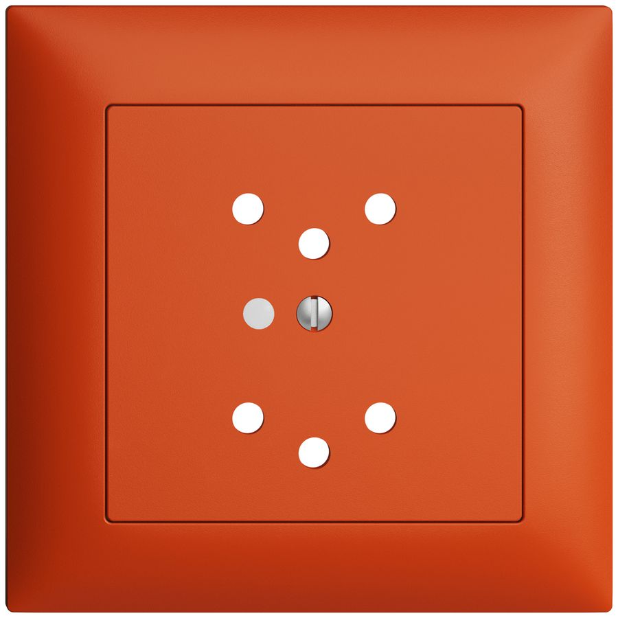 UP-Frontset EDIZIOdue orange 88×88mm 2×T12 mit Linse