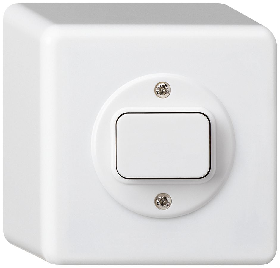 AP-Druckschalter basico 3/2L weiss