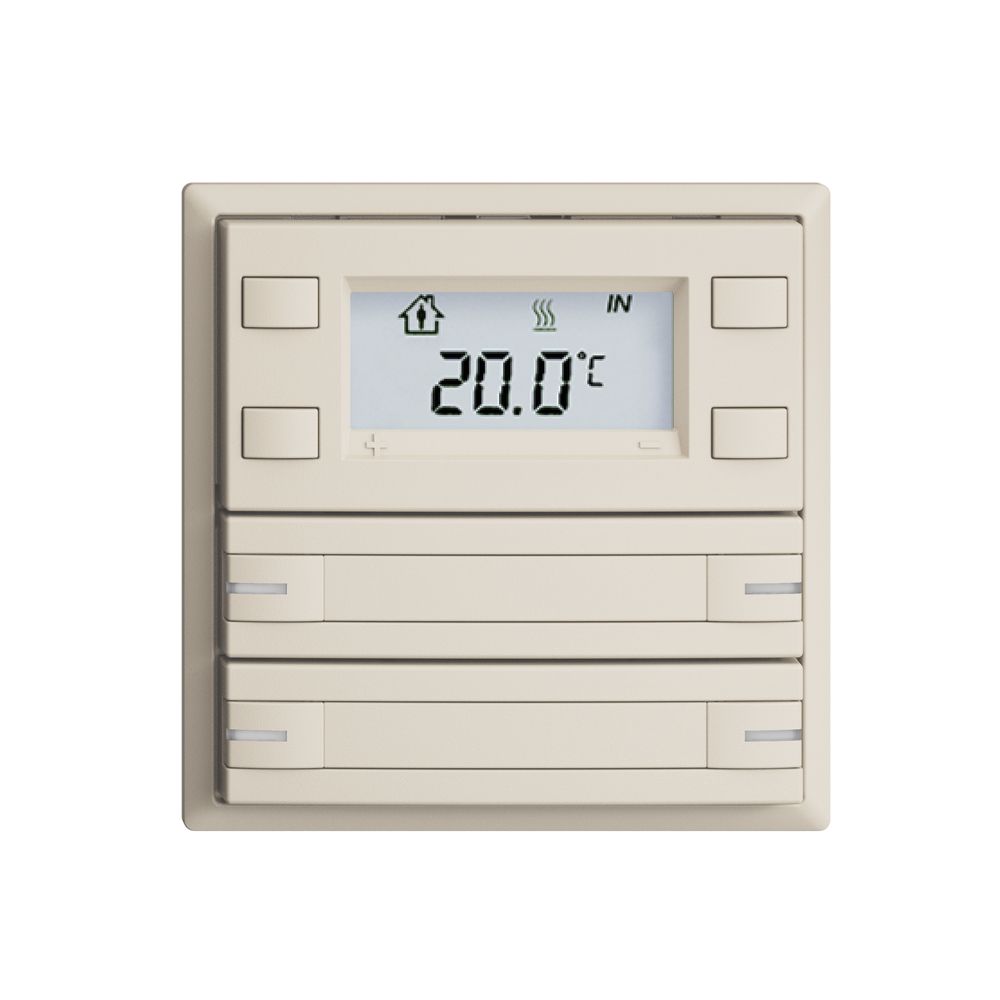 Poussoir RTH ENC KNX 4× EDIZIOdue F crema, avec pap.+LED RGB