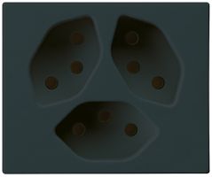 Prise FLF Hager 3×type 13 D noir