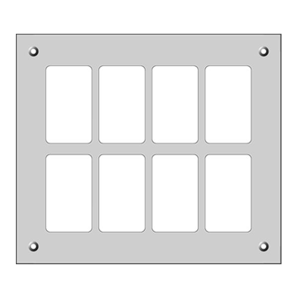 Plaque de montage FLF 2×4 Al anodisé nature