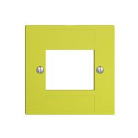 Placca frontale 4×RJ45 ITplus EDIZIOdue lemon