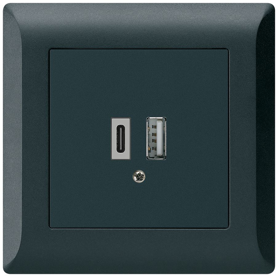 Prise de charge USB ENC kallysto.line 18W PD 1×type A 1×type C noir