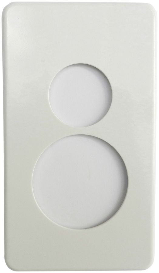Plaque de recouvrement 2×II 43+58/60mm blanc
