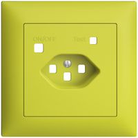Frontset EDIZIOdue zu FI-Steckdose FMI, T23, lemon