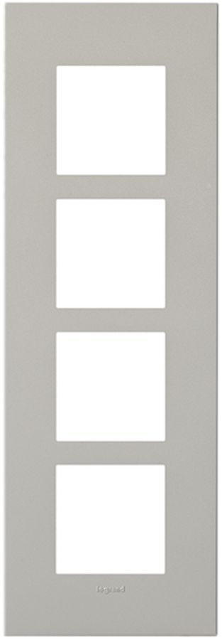 Intestazione INC Legrand Arteor 4×1, verticale, pearl alu