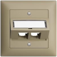 UP-Montageset S-One EDIZIOdue FMI für 2×RJ45 schräg, sand