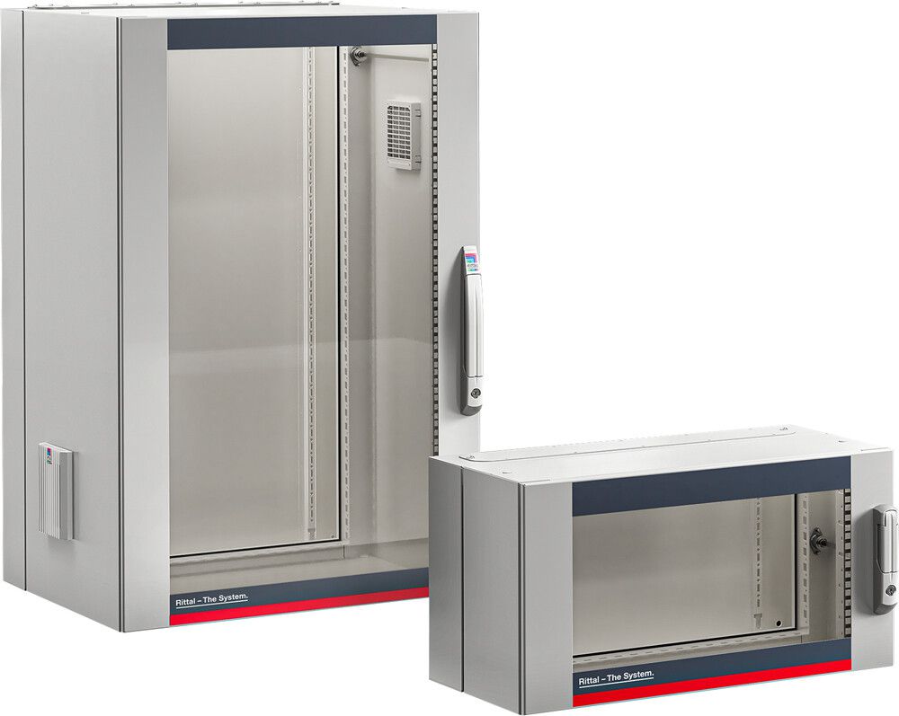 Coffret mural 19" Rittal AX 600×478×673mm 9UH filtre acier gris IP54