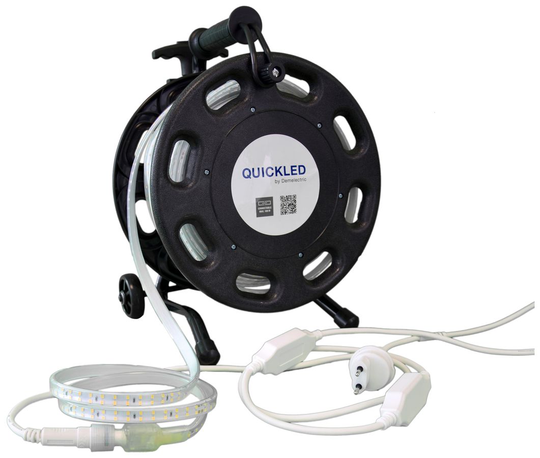 LED-Lichtband QUICKLED 180 IP65 240V 12W-1500lm/m 4000K 25m Abroller einseitig