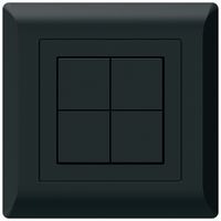UP-KNX-Taster Hager BA kallysto.line C 4-fach 92×92mm schwarz