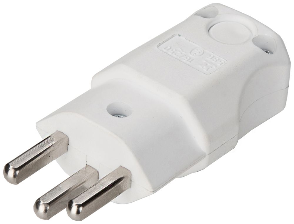 Fiche mobile ELBRO T23 blanc 16A 250V avec 3 entrées de câble