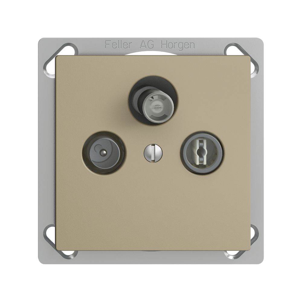 EB-Stichdose SAT/TV/R DB53 EDIZIOdue sand mit SAT-F-Anschluss