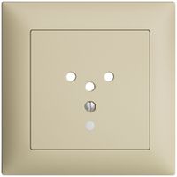 UP-Frontset EDIZIOdue T12 vanille 88×88mm mit Linse für Steckdose