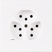 Presa INC ATO 3×T13 1×S bianco grd.I