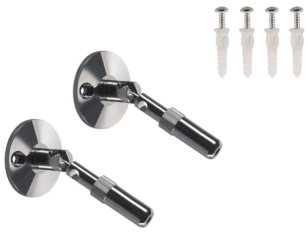 Support mural SLV pour système de câble basse tension, 100mm 2 pièces chromé