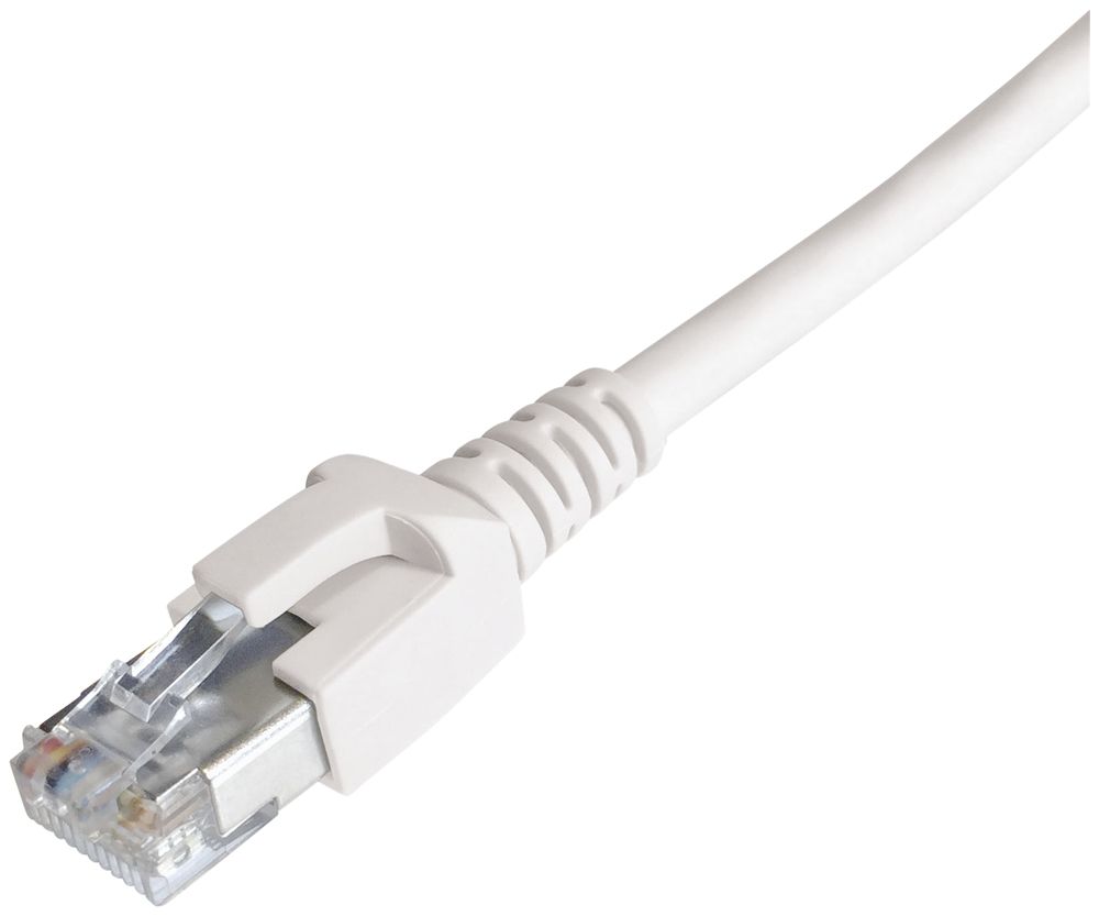 Câble patch RJ45 Dätwyler 7702 4P, cat.6A (IEC) S/FTP LSZH, blanc, 2m