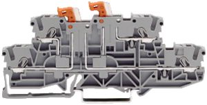 Borne 2 étages WAGO 4L gris