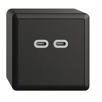 Prise AP USB 18W 2×type C Feller EDIZIOdue FX54 230V 3600mA noir