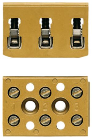 Barrette de bornes Weidmüller BK 3/E connexion à vis 4mm² 3L 22mm jaune