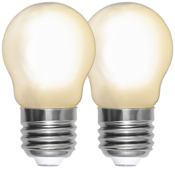 Lampada LED E27 2.5W 250lm 2700K opale Ø45×78mm Duo Pack
