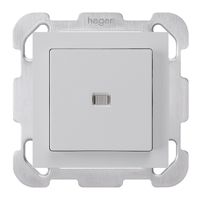 UP-Leuchtdruckschalter kallysto 3/2L hellgrau mit Befestigungsplatte