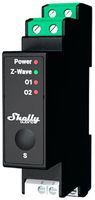 REG-RF-Jalousieaktor Shelly Wave Pro Shutter Z-Wave 2 16A AC 2×Eing 1TE