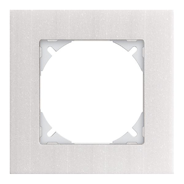 Abdeckrahmen EDIZIOdue prestige 1×1 marmor weiss