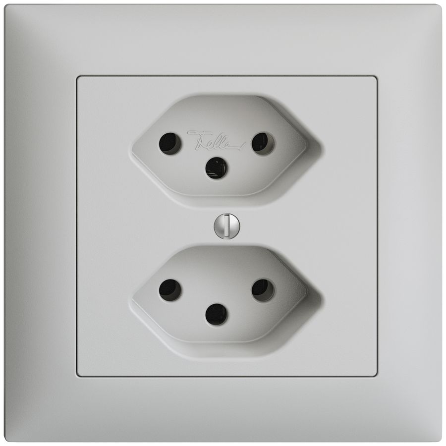 Prise ENC EDIZIOdue 2×T13 gris clair