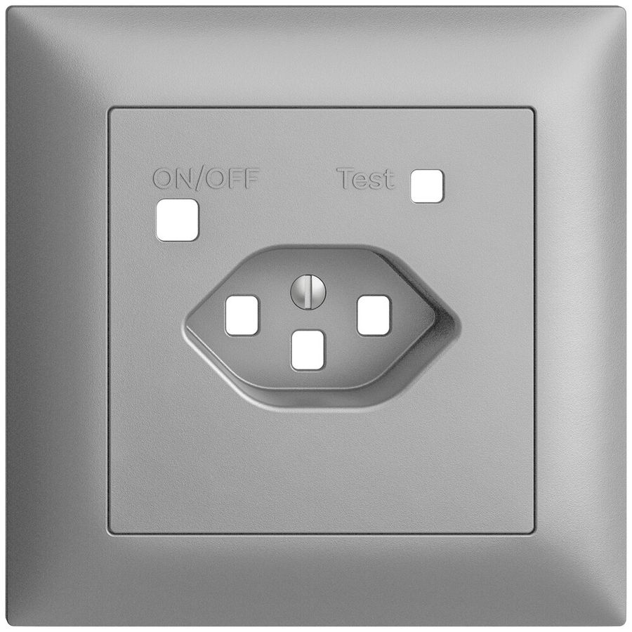 Frontset EDIZIOdue zu FI-Steckdose FMI, T23, silver