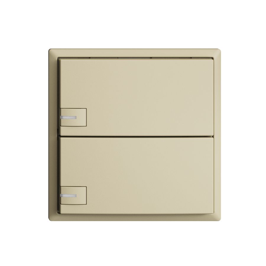 KNX-Taster RGB EDUE, 250mW, m.RGB-LED, 2×Taste, 1×Tastenb., van