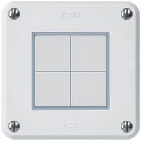 KNX-Taster Hager BA robusto A 4-fach 86×86mm weiss