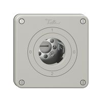 Drehschalter NEVO, 2/1 L, ohne Zylinder, KS, 0-1-0-2, lichtgrau