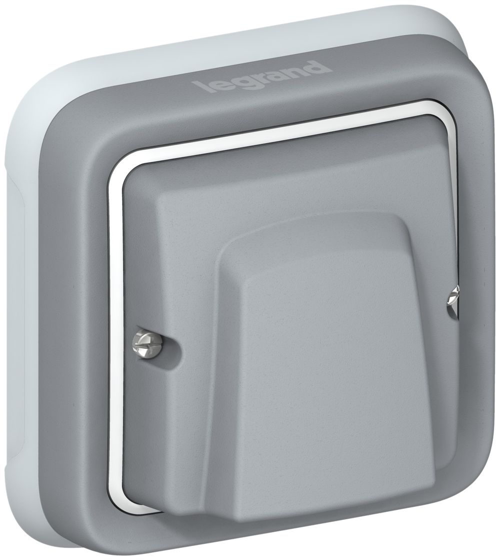 Sortie de câble ENC PLEXO 16A 250V gris avec décharg.de traction