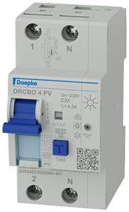 Fehlerstrom-/Leitungsschutzschalter Doepke DRCBO 2P 230V 0.3A C PV 25A 6kA 2.5TE