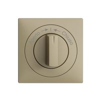 Kit frontale EDIZIOdue Aperto->I<-Chiuso sand 60×60mm per pulsante girevole