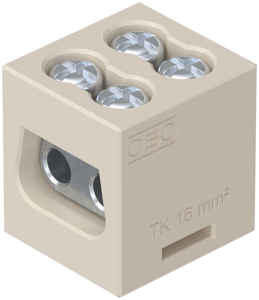 Borne de raccordement Bettermann 1P 16mm² beige