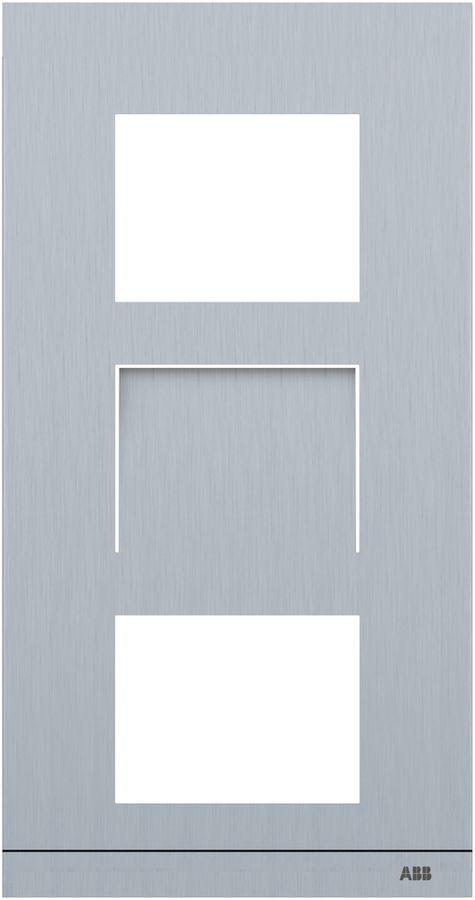 Abdeckrahmen Video ABB-Welcome, für 1/3 (3 Module), Al gebürstet