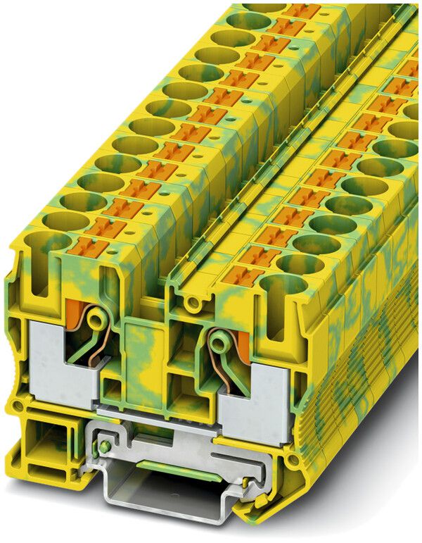Morsetto di protez.0.5…16mm² con.Push-in verde/giallo PT 10-PE