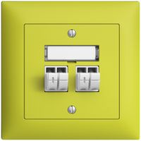 UP-Audiodose Push Type EDIZIOdue FMI, 2×, Beschriftungsset, lemon