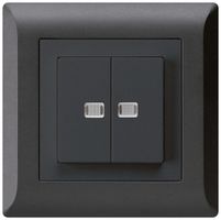 UP-Leuchttaster kallysto.line 2×A-R/1P mit 2 Linsen schwarz