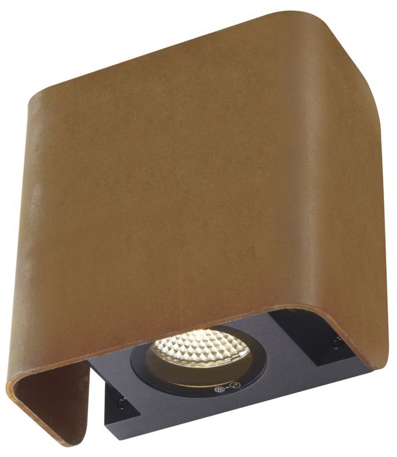 Applique LED SLV MANA OUT 12W 650lm 3000K 60° IP65 160×160×93mm rouille/noir