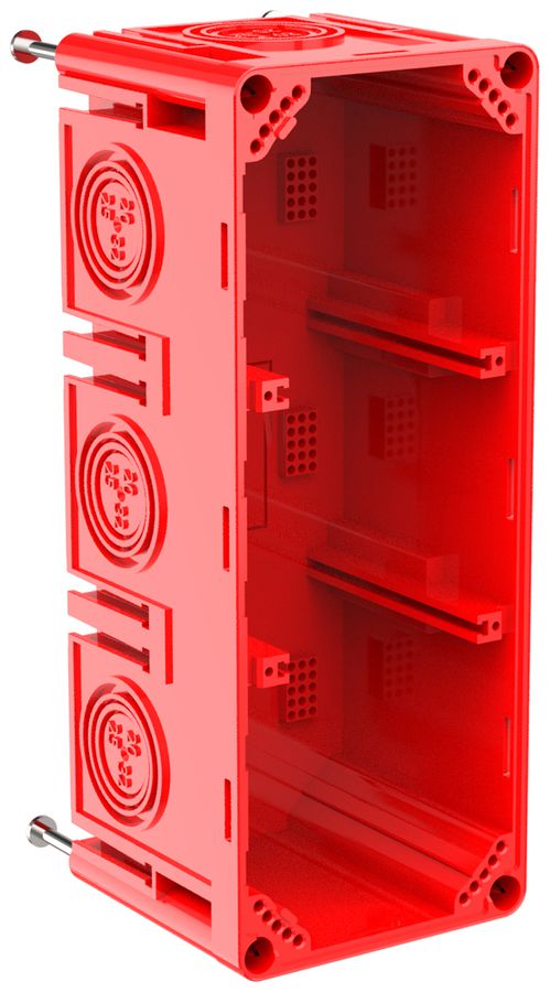 Einlasskasten CRALLO-LEU 198×78×73mm 3×1 Halogenfrei rot