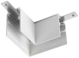 L-Verbinder SLV 48V TRACK Aluminium 71×71×47mm tief rechts weiss