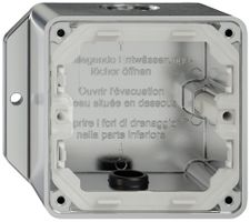 Scatola AP ELEMENT 1×1 EMP alluminio 2 ingressi