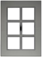 En-tête ENC Legrand Arteor 2×3 horizontal 213×157mm Stainless Steel