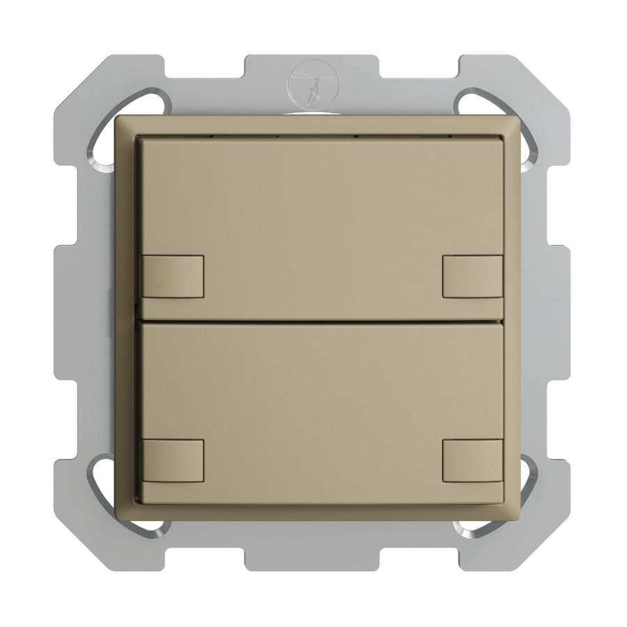 UP-KNX-Taster RGB EDUE, 250mW, o.LED, 2×Taste, 2×Tastenb., sa